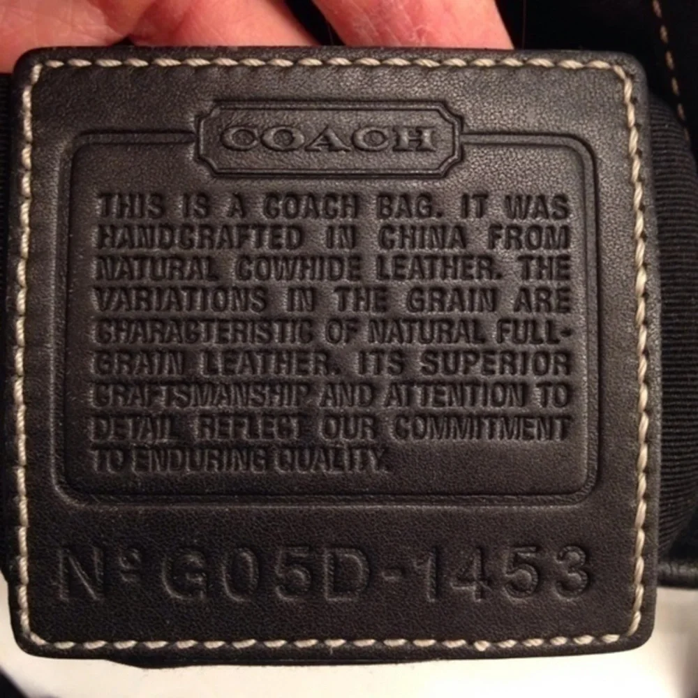 COACH Black Leather Soho Slim Convertible bag